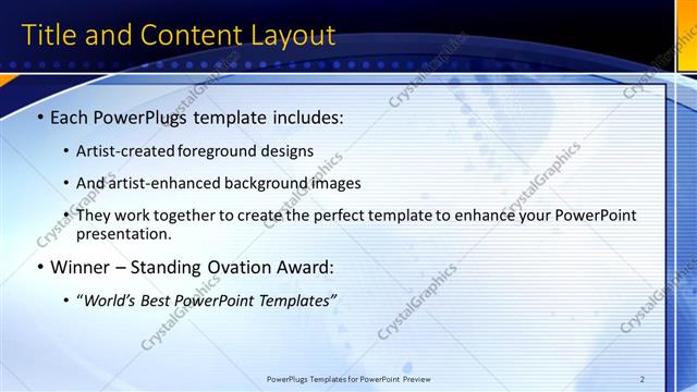 Title and Content presentation slide layout