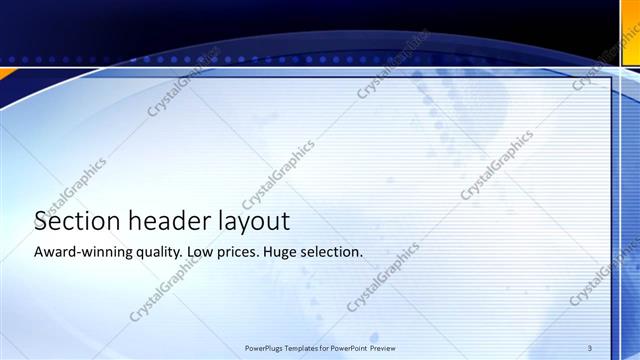Section Header presentation slide layout