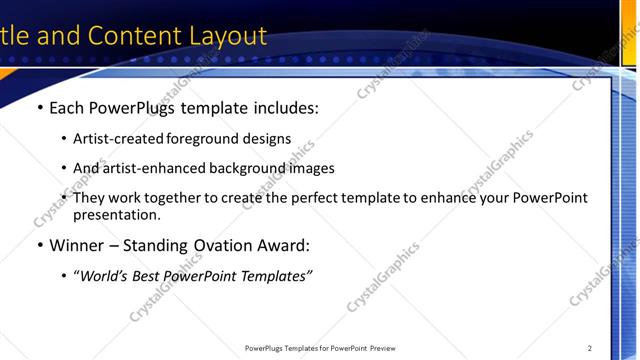 Title and Content presentation slide layout