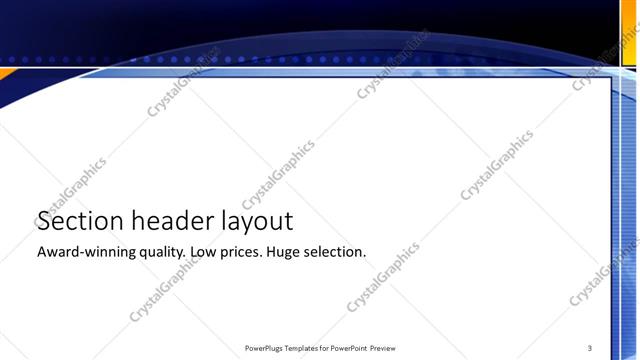 Section Header presentation slide layout