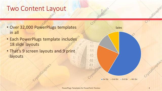 Two Content presentation slide layout