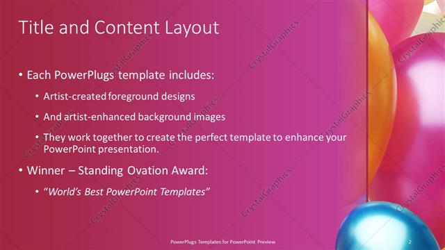 Title and Content presentation slide layout