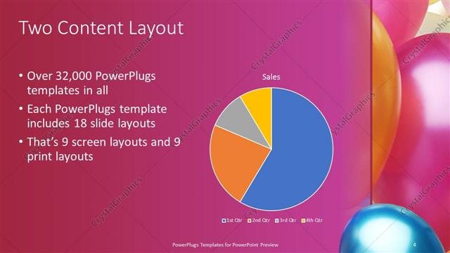 Two Content presentation slide layout