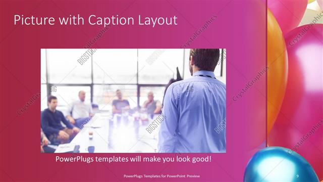 Picture with Caption presentation slide layout