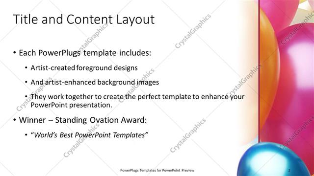 Title and Content presentation slide layout