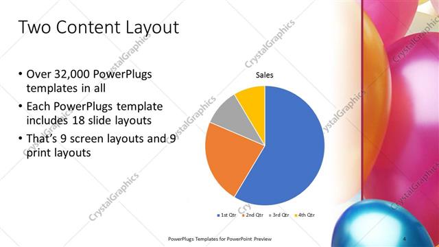 Two Content presentation slide layout