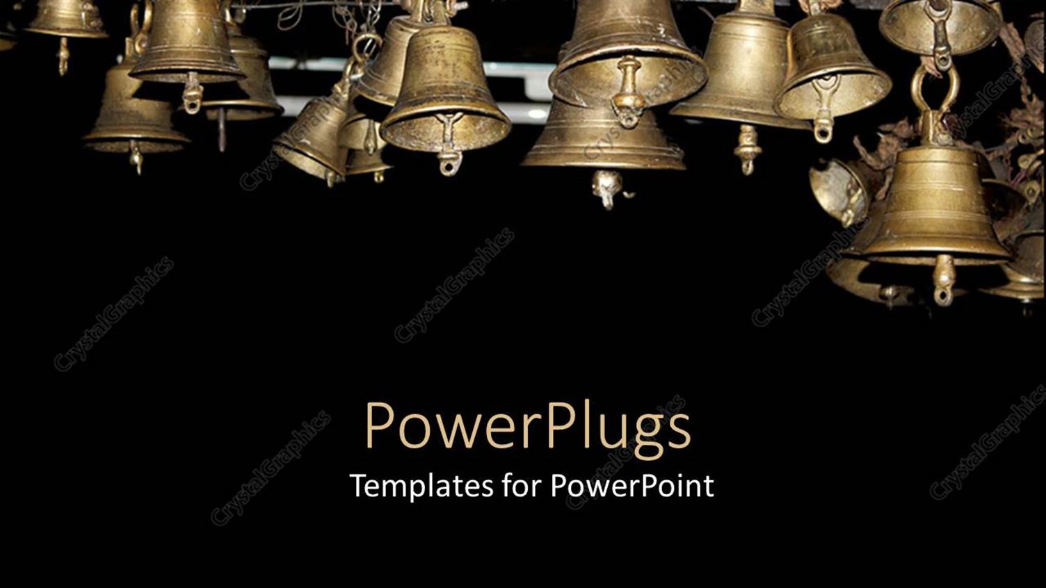 Featuring a Collection of Beautiful Bells Hung Together for Celebration