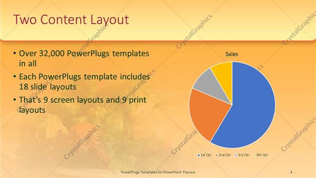 Two Content presentation slide layout
