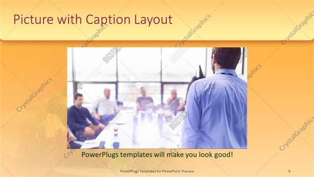 Picture with Caption presentation slide layout