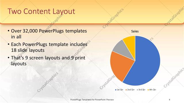 Two Content presentation slide layout