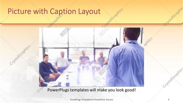 Picture with Caption presentation slide layout