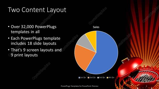 Two Content presentation slide layout