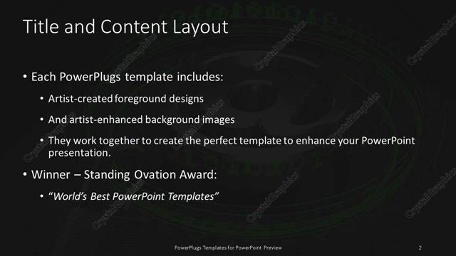 Title and Content presentation slide layout
