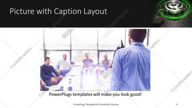 Picture with Caption presentation slide layout