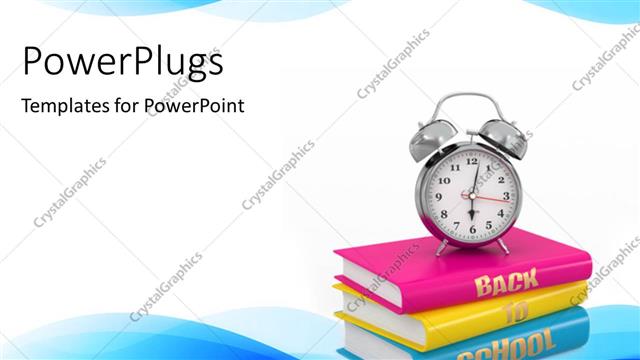  Presentation with alarm - A collection of books with white background