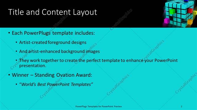 Title and Content presentation slide layout