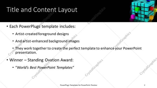 Title and Content presentation slide layout