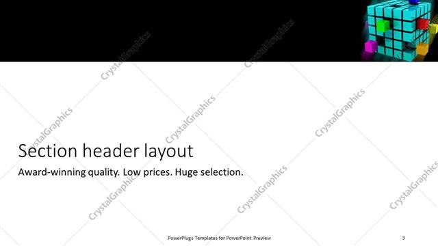 Section Header presentation slide layout