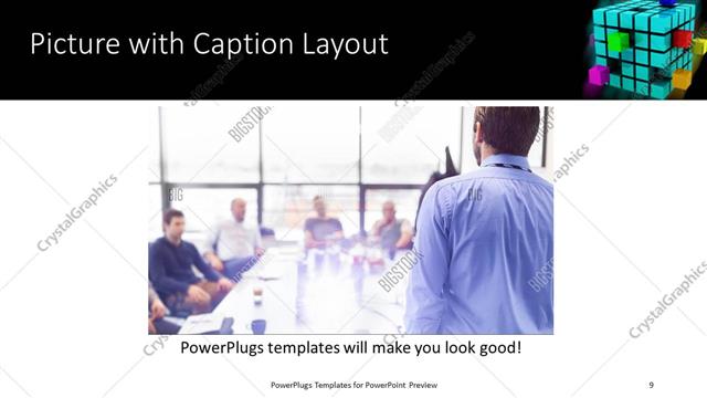 Picture with Caption presentation slide layout