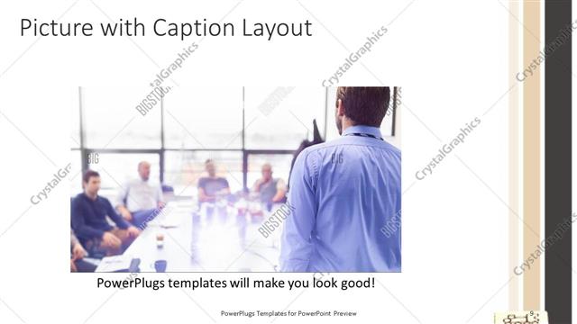 Picture with Caption presentation slide layout