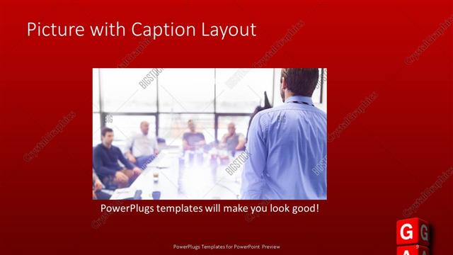 Picture with Caption presentation slide layout