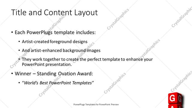 Title and Content presentation slide layout