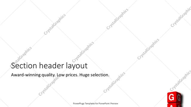Section Header presentation slide layout