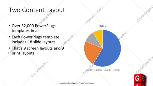 Two Content presentation slide layout