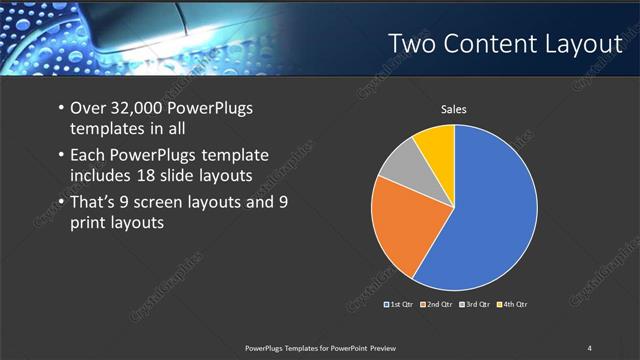 Two Content presentation slide layout