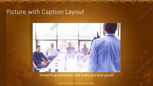 Picture with Caption presentation slide layout