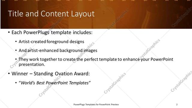 Title and Content presentation slide layout