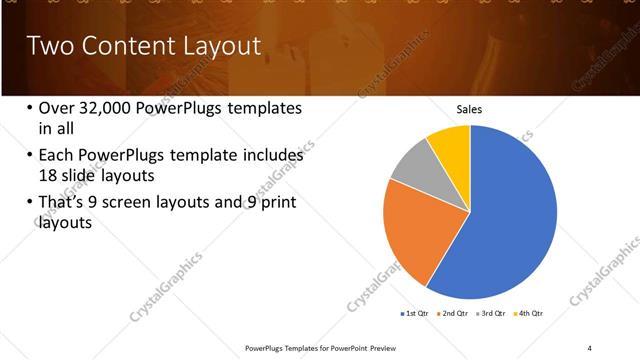 Two Content presentation slide layout