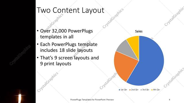 Two Content presentation slide layout