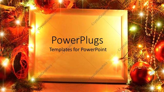  Presentation with lights - A collection of celebration material along with a place for text in the middle