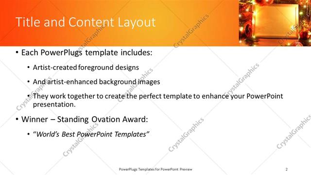 Title and Content presentation slide layout