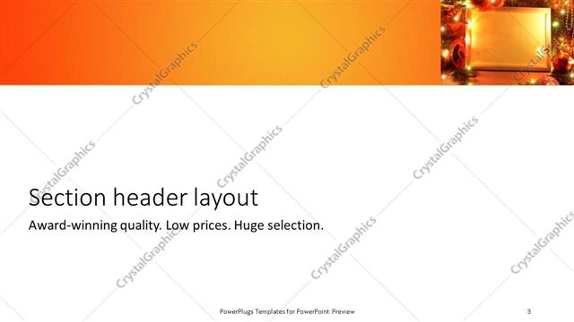 Section Header presentation slide layout