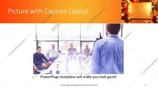 Picture with Caption presentation slide layout