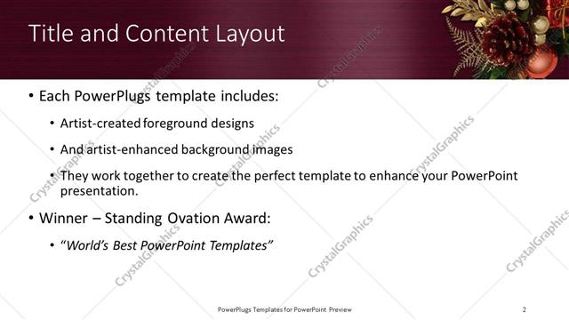 Title and Content presentation slide layout