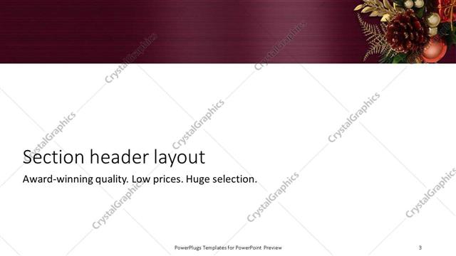 Section Header presentation slide layout