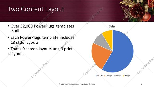 Two Content presentation slide layout