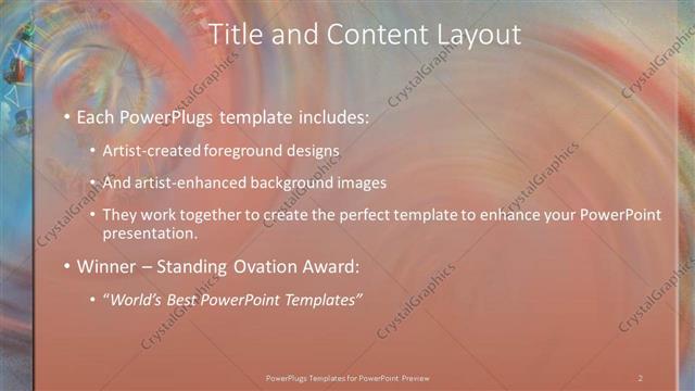 Title and Content presentation slide layout
