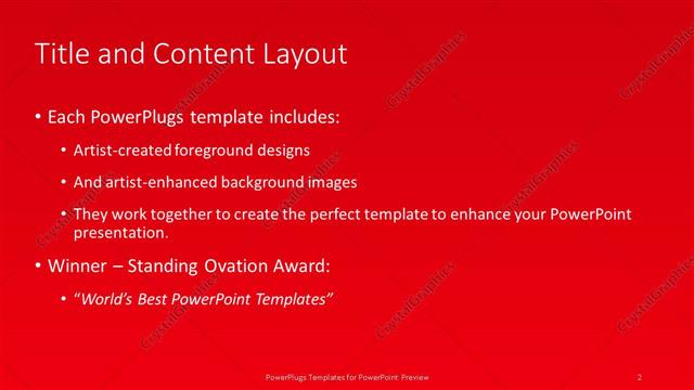 Title and Content presentation slide layout