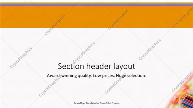 Section Header presentation slide layout
