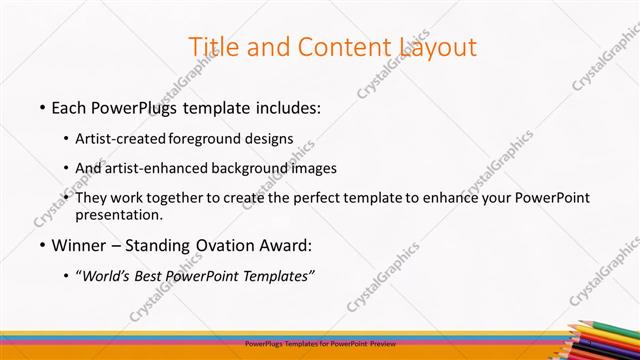 Title and Content presentation slide layout