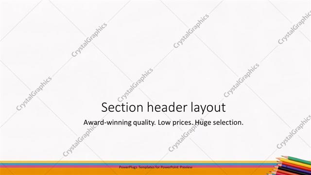 Section Header presentation slide layout