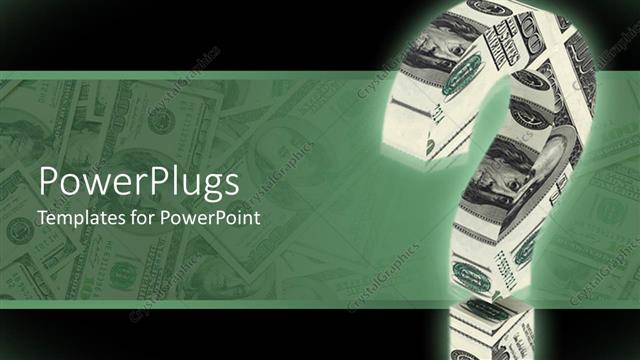  Presentation with money notes - A collection of currency notes making a question sign