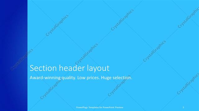 Section Header presentation slide layout