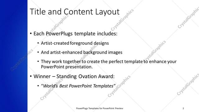 Title and Content presentation slide layout