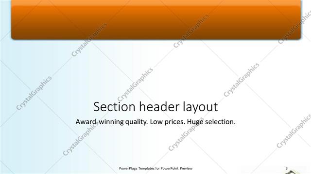 Section Header presentation slide layout