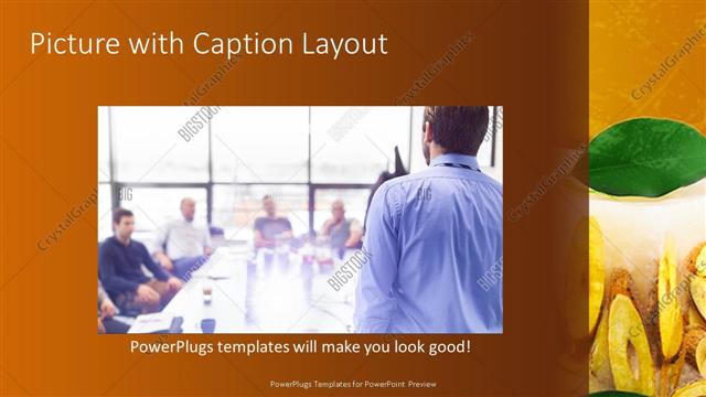 Picture with Caption presentation slide layout